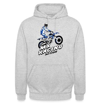 Supercross - Moto Cross - Motocross - Unisex Hoodie - light heather grey - Front - Alina (178cm) & Michal (187cm)