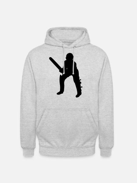 Cricket Batsman Batter Black - Unisex Hoodie - light heather grey