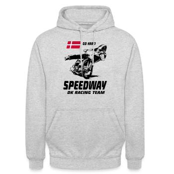 Speedway - Motorcycle Speedway - Unisex Hoodie - Hellgrau meliert - Vorne - Alina (178cm) & Michal (187cm)