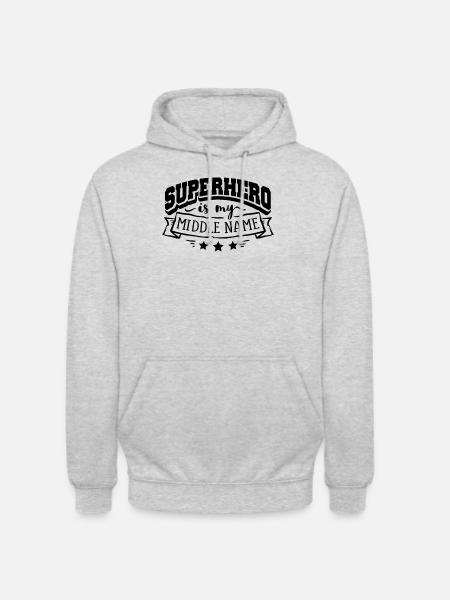 Superhero is my middle name - Unisex Hoodie - light heather grey