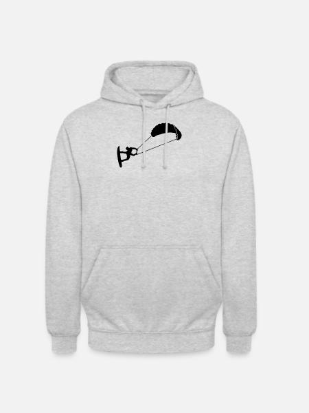 Kitesurfer - Unisex Hoodie - Hellgrau meliert