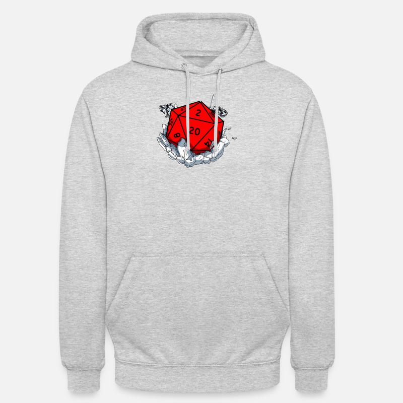 Gamer Dungeon RPG Cube Tabletop Funny Gift - Unisex Hoodie - light heather grey