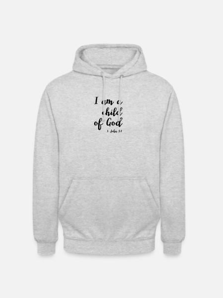 Child of God Christ Be Bible Verse Shirt Gift - Unisex Hoodie - light heather grey