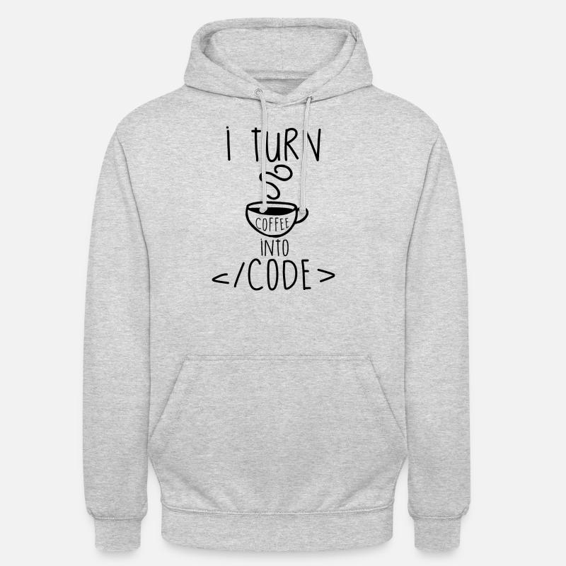 programmeur - Sweat-shirt à capuche unisexe - gris clair chiné