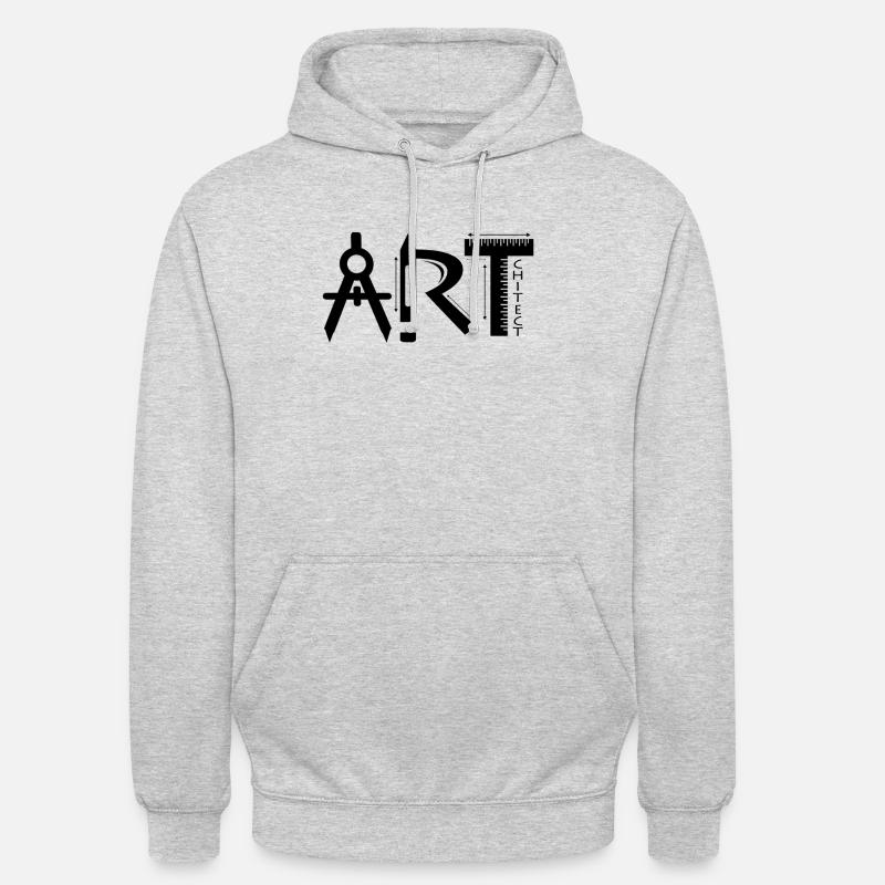 architecte - Sweat-shirt à capuche unisexe - gris clair chiné