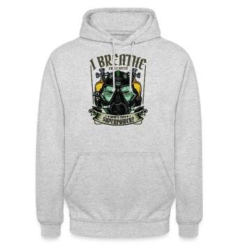 Diver - Unisex Hoodie - light heather grey - Front - Alina (178cm) & Michal (187cm)