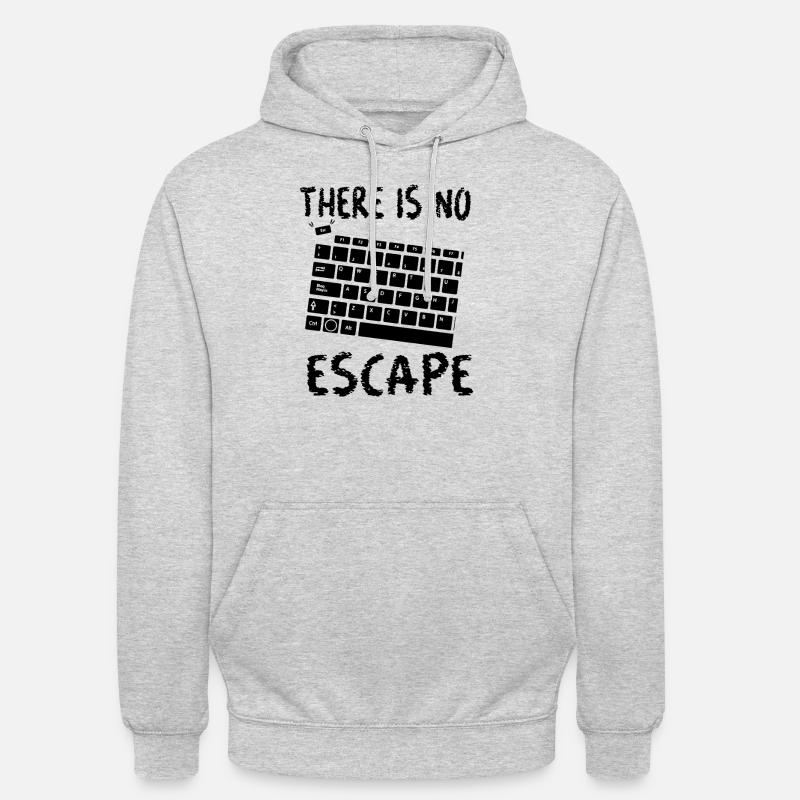 Nerd Geek Wortspiel Escape Coder lustig Geschenk - Unisex Hoodie - Hellgrau meliert