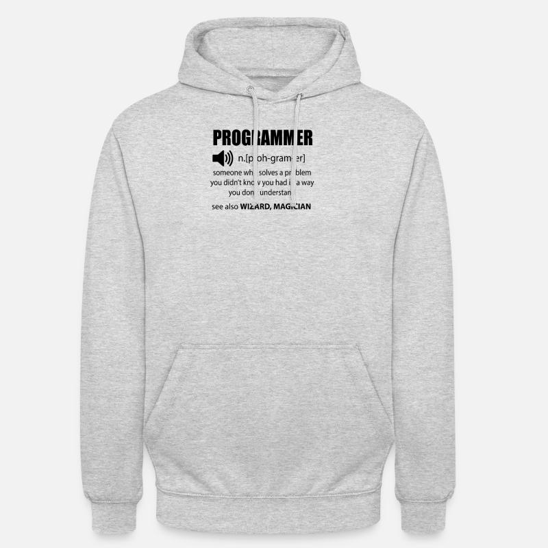 Code Programmer Dictionary Developer Gift - Unisex Hoodie - light heather grey