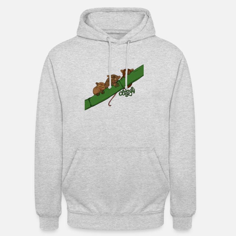 Leprechaun Makis Idée de cadeau de famille pour Makis & Singes - Sweat-shirt à capuche unisexe - gris clair chiné