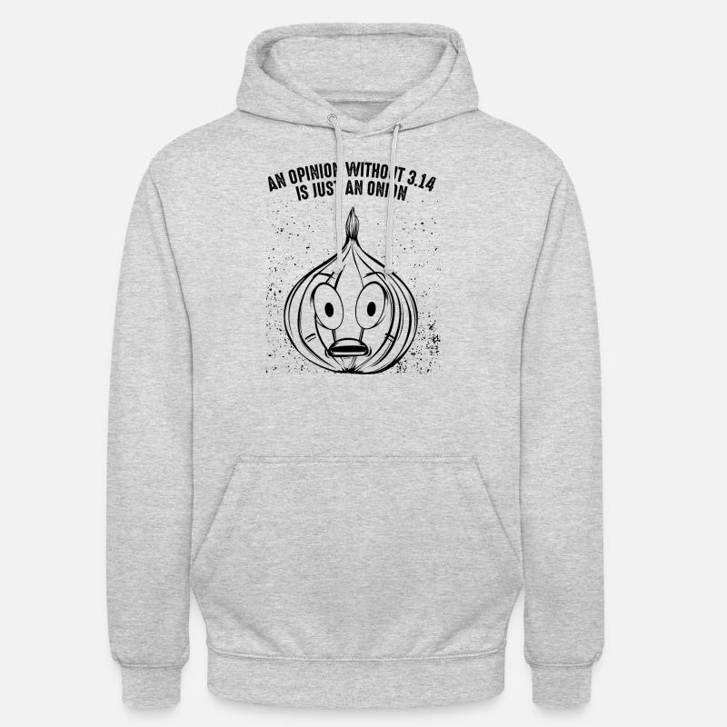 Oignon Math Pi - Sweat-shirt à capuche unisexe - gris clair chiné