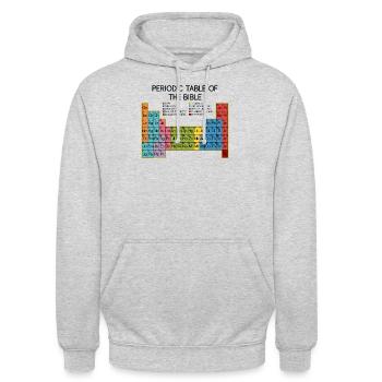 Bibel & Christliche Geschenke Bibelverse Jesus - Unisex Hoodie - Hellgrau meliert - Vorne - Alina (178cm) & Michal (187cm)