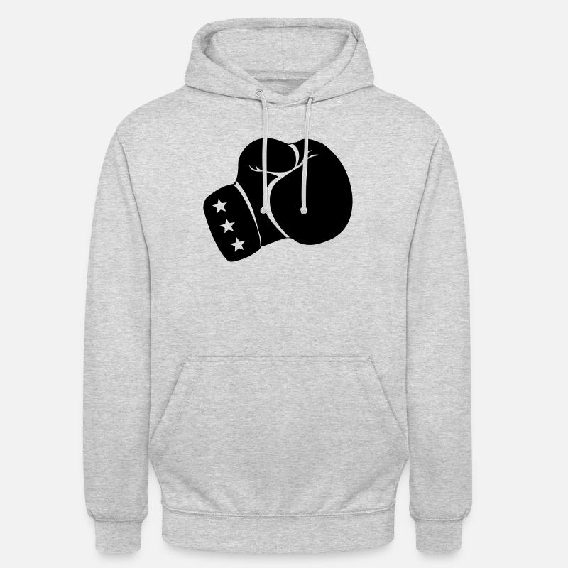 Boxhandschuh Boxen - Unisex Hoodie - Hellgrau meliert