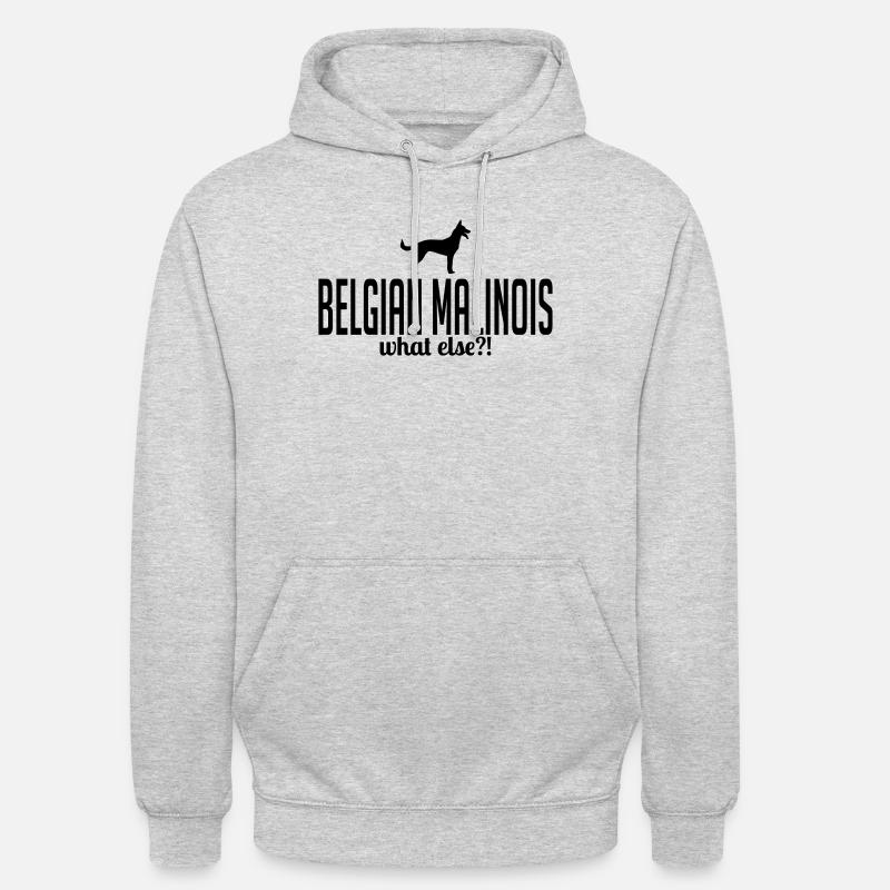 Malinois whatelse - Sweat-shirt à capuche unisexe - gris clair chiné