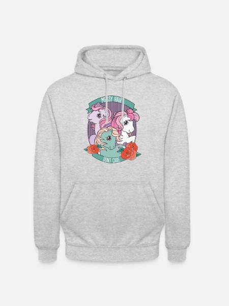 My Little Pony Retro Messy Hair Don't Care - Unisex Hoodie - light heather grey