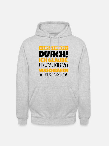 Waschbären - Unisex Hoodie - Hellgrau meliert