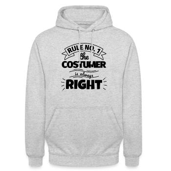 COSTUMER funny gift - Unisex Hoodie - light heather grey - Front - Alina (178cm) & Michal (187cm)