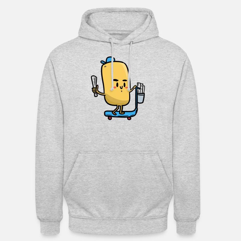 Journal Guy, messager de journal - Sweat-shirt à capuche unisexe - gris clair chiné