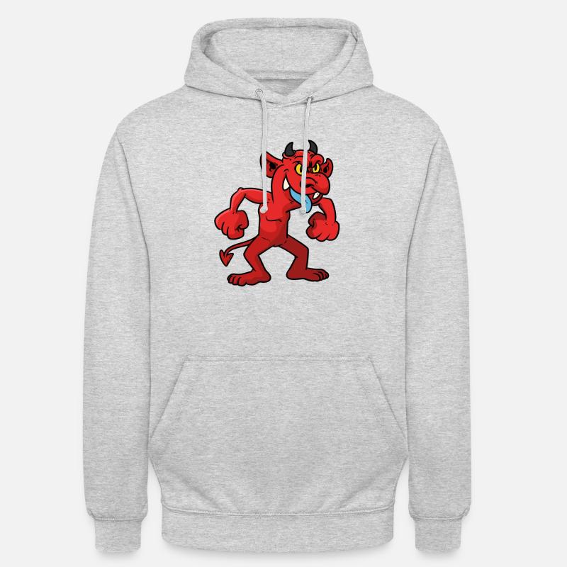 Angry devil comic - Unisex Hoodie - light heather grey