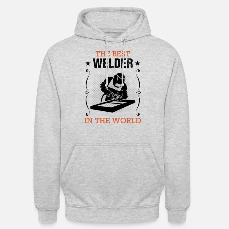 Schweißer Beruf Schweißgerät Handwerker Geschenk - Unisex Hoodie - Hellgrau meliert