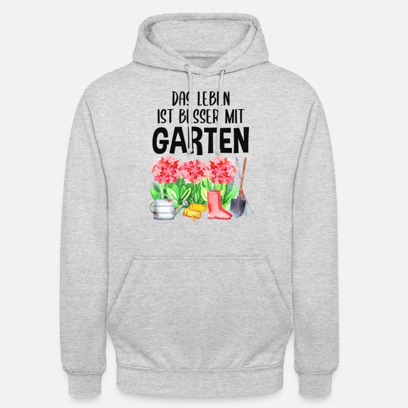 Garten Spruch Hobby Gärtner Geschenkidee - Unisex Hoodie - Hellgrau meliert