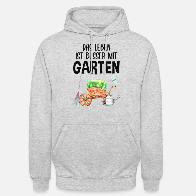 Garten Spruch Hobby Gärtner Geschenkidee - Unisex Hoodie - Hellgrau meliert