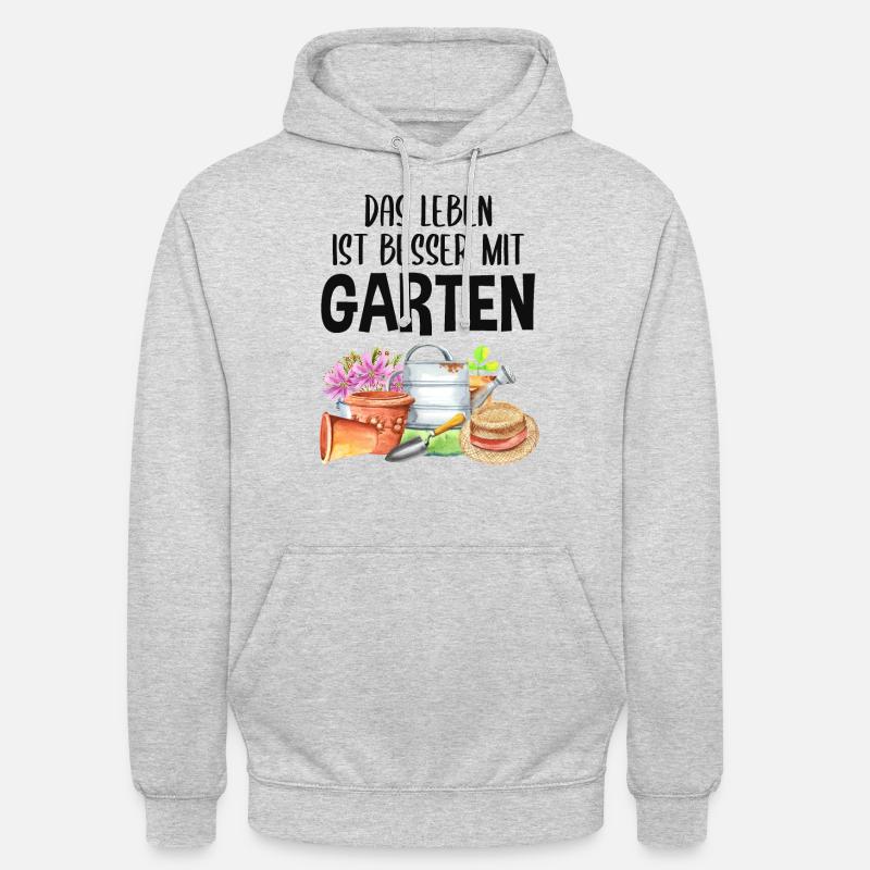 Garten Spruch Hobby Gärtner Geschenkidee - Unisex Hoodie - Hellgrau meliert