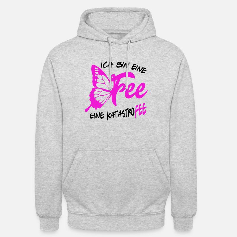 Katastrofee Fee Märchen Mädchen Elfe - Unisex Hoodie - Hellgrau meliert