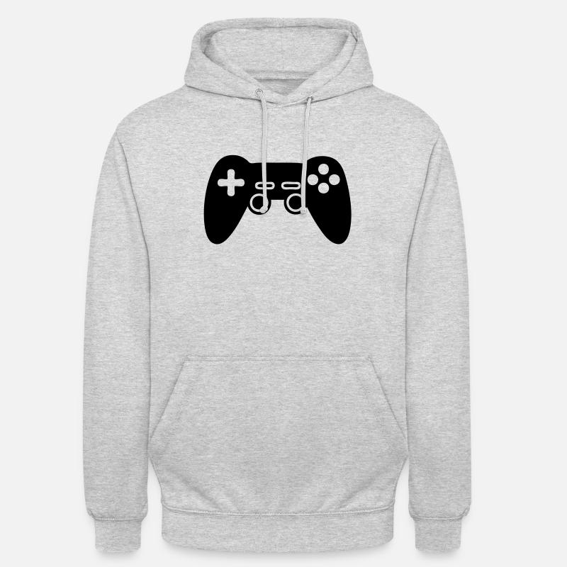 Videospiel-Konsole - Unisex Hoodie - Hellgrau meliert