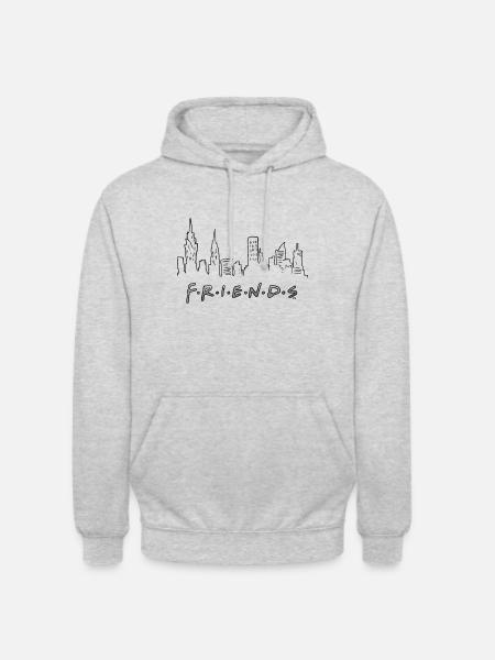 Friends New York Skyline - Unisex Hoodie - Hellgrau meliert