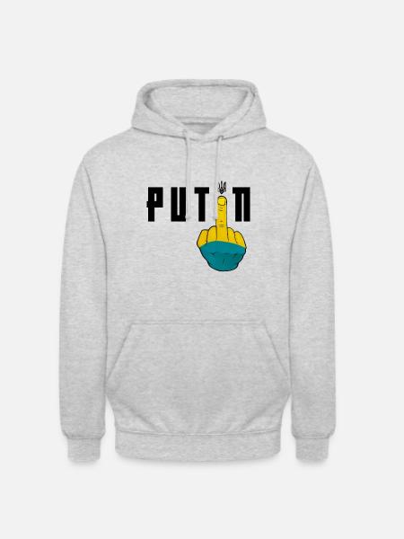 Fuck Putin | Support Ukraine - Unisex Hoodie - light heather grey