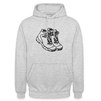 Hiking shoes - Unisex Hoodie - light heather grey - Front - Alina (178cm) & Michal (187cm)