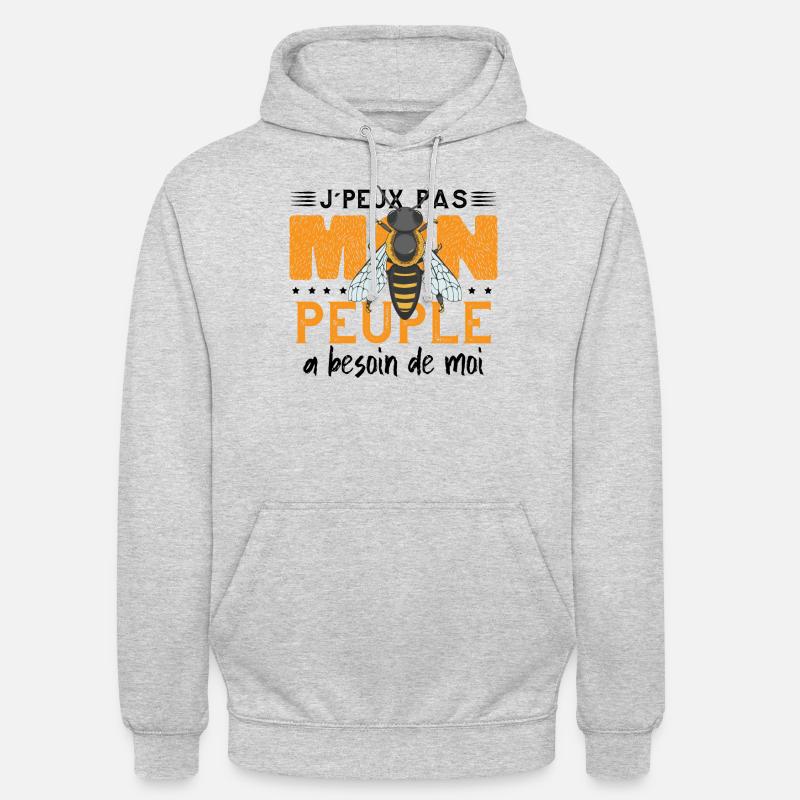 Mon Peuple Besoin De Moi - Sweat-shirt à capuche unisexe - gris clair chiné