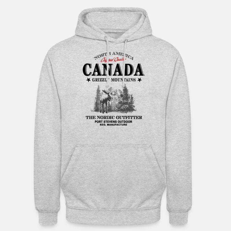 Canada - Élan - Sweat-shirt à capuche unisexe - gris clair chiné