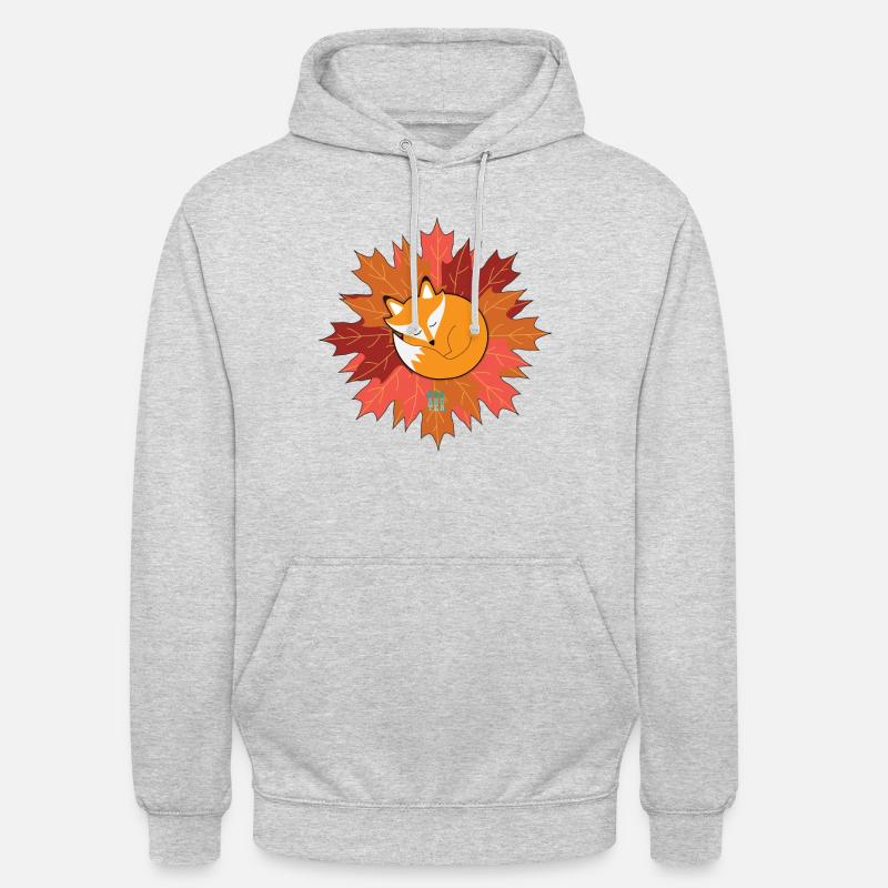 Fox Et Tea_ automne - Sweat-shirt à capuche unisexe - gris clair chiné