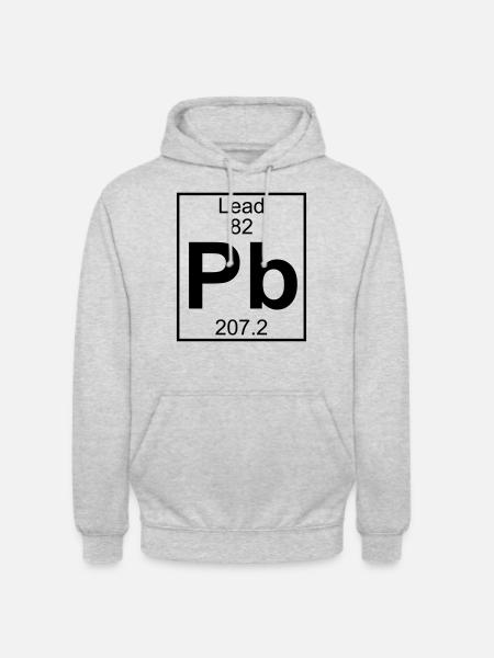 Lead (Pb) (element 82) - Unisex Hoodie - light heather grey