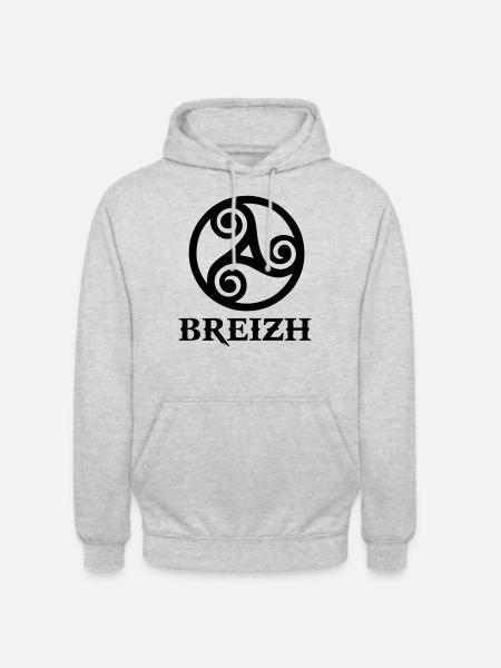 triskelion_breizh - Unisex Hoodie - Hellgrau meliert