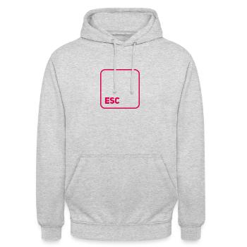 esc taste - Unisex Hoodie - Hellgrau meliert - Vorne - Alina (178cm) & Michal (187cm)