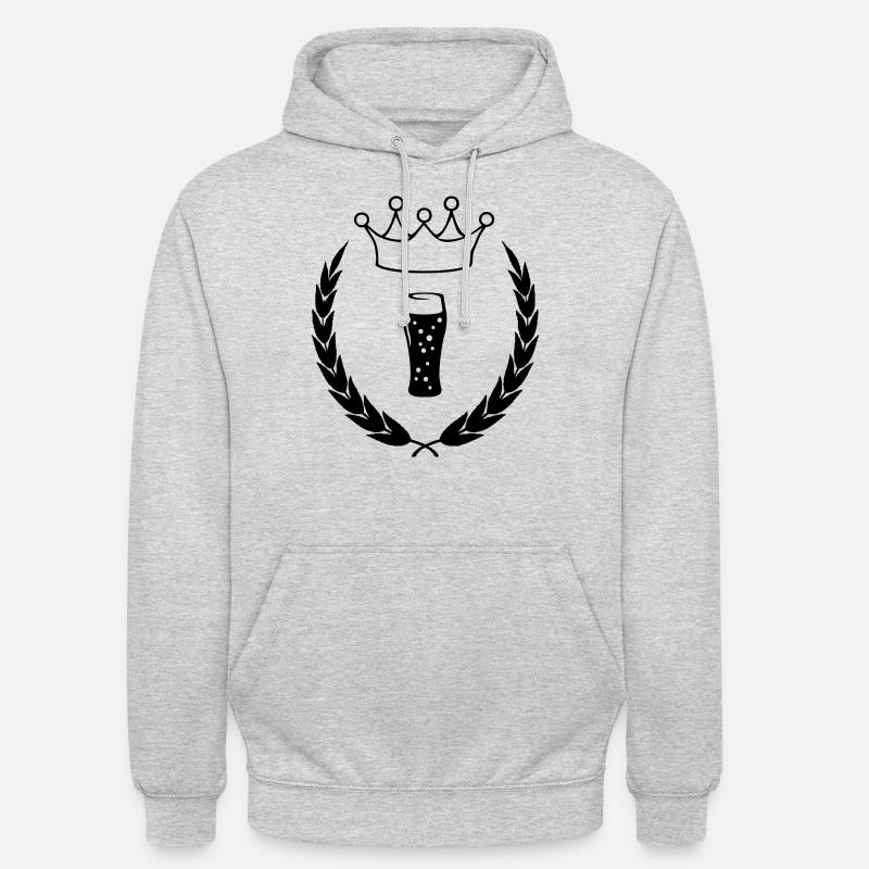 bier_symbol_01 - Sweat-shirt à capuche unisexe - gris clair chiné