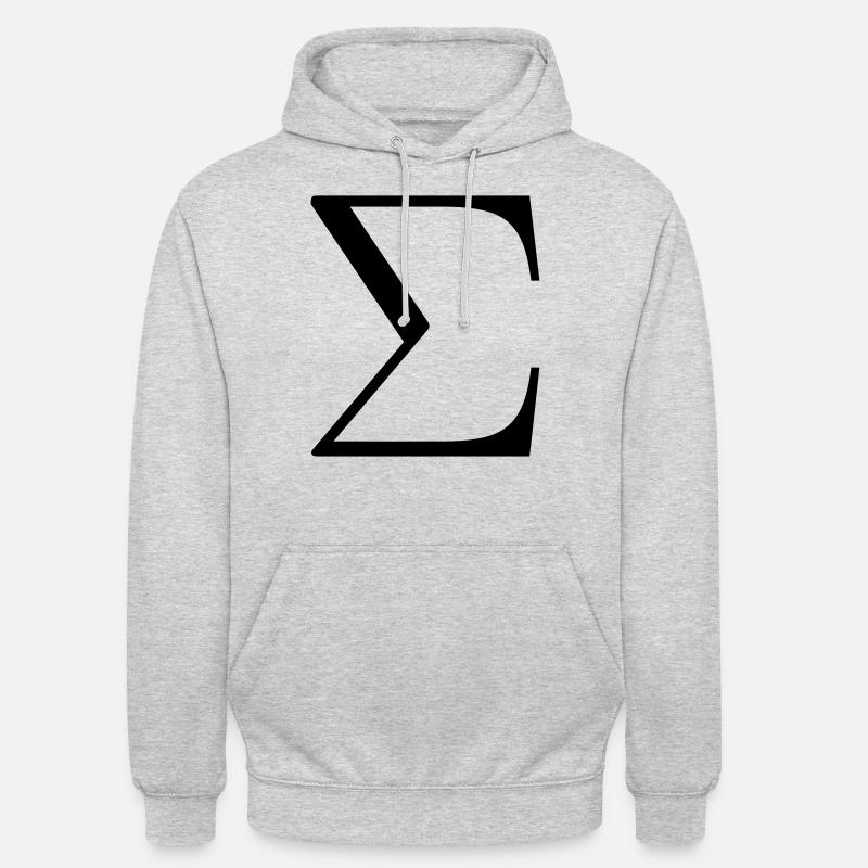 Griechischer Grossbuchstabe SIGMA - Unisex Hoodie - Hellgrau meliert