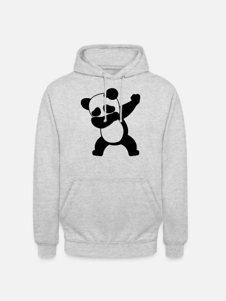 Dabbing Panda Bear Dancing - Unisex Hoodie - light heather grey