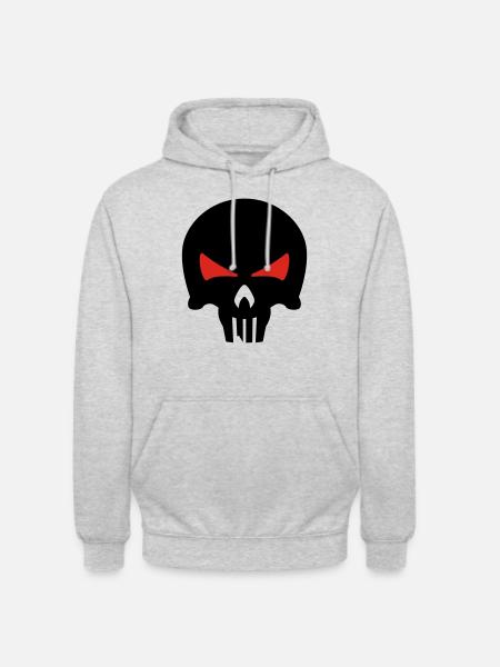 bone head - Unisex Hoodie - Hellgrau meliert