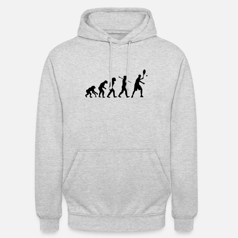tennis evolution - Unisex Hoodie - Hellgrau meliert