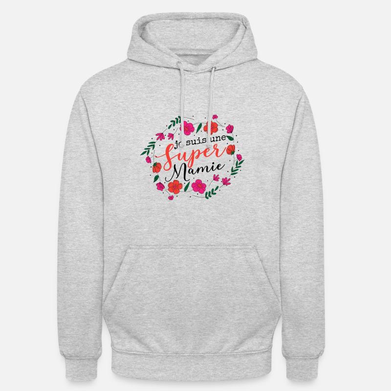 Je Suis Une Mamie - Sweat-shirt à capuche unisexe - gris clair chiné