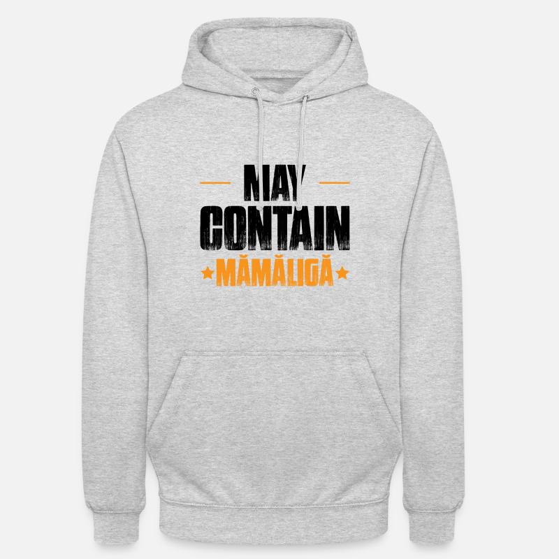 Peut contenir Mamaliga - Sweat-shirt à capuche unisexe - gris clair chiné