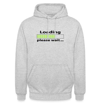 loading please wait - Sweat-shirt à capuche unisexe - gris clair chiné - Devant - Alina (178cm) & Michal (187cm)