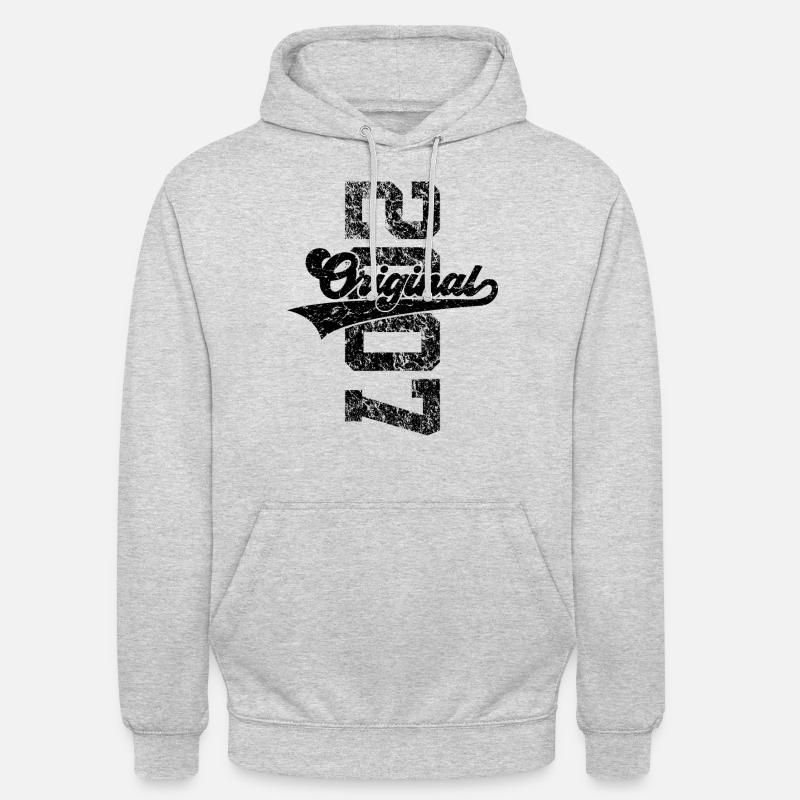 19E ANNIVERSAIRE ORIGINAL 2007 - Sweat-shirt à capuche unisexe - gris clair chiné
