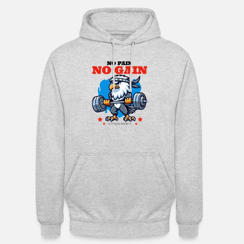 On n’a rien sans rien - Sweat-shirt à capuche unisexe - gris clair chiné