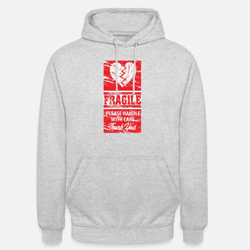 Liebe, Single, Herz, Geschenk, Geschenkidee - Unisex Hoodie - Hellgrau meliert