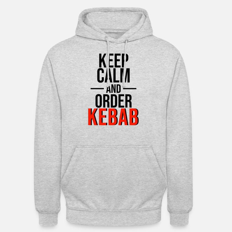 Commande kebab - Sweat-shirt à capuche unisexe - gris clair chiné