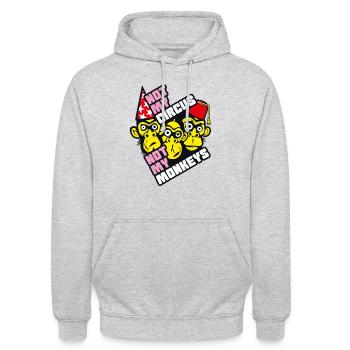 Not My Circus - Unisex Hoodie - Hellgrau meliert - Vorne - Alina (178cm) & Michal (187cm)